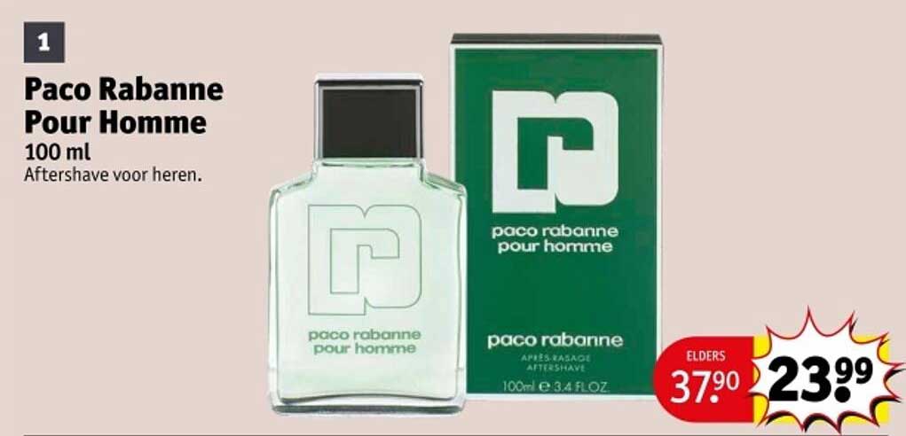 Paco Rabanne Pour Homme 100 ml Aftershave voor heren.
