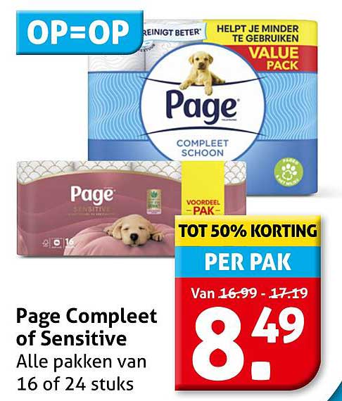 Page Compleet of Sensitive Alle pakken van 16 of 24 stuks