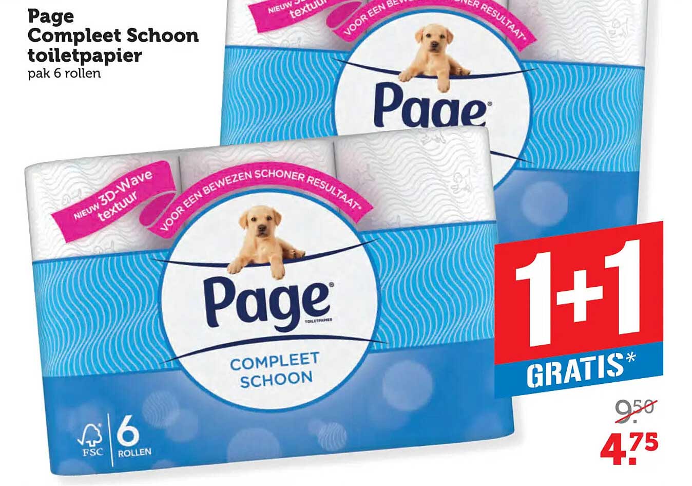 Page Compleet Schoon toiletpapier pak 6 rollen