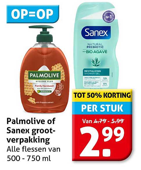 Palmolive of Sanex grootverpakking