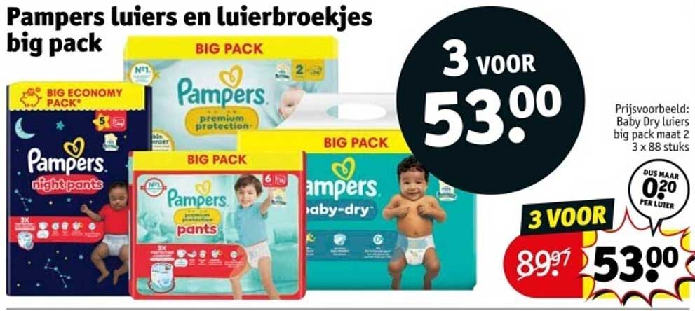 Pampers luiers en luierbroekjes big pack