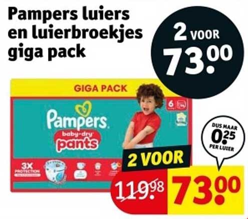 Pampers luiers en luierbroekjes giga pack