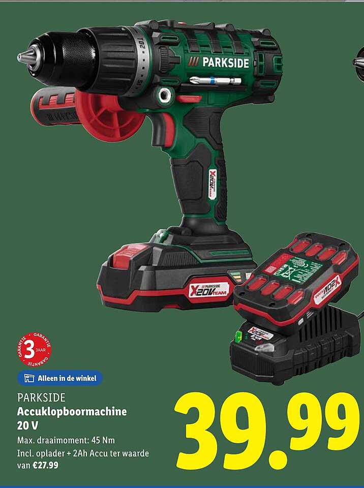 PARKSIDE Accuklopboormachine 20 V