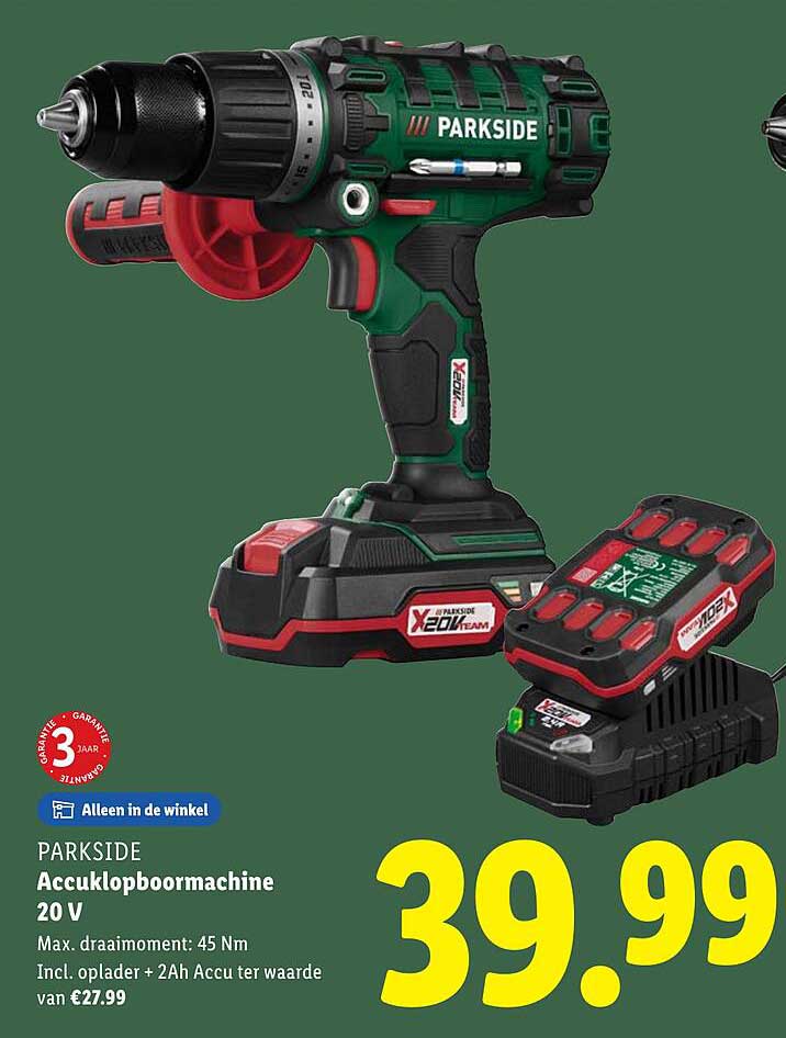 PARKSIDE Accuklopboormachine 20 V