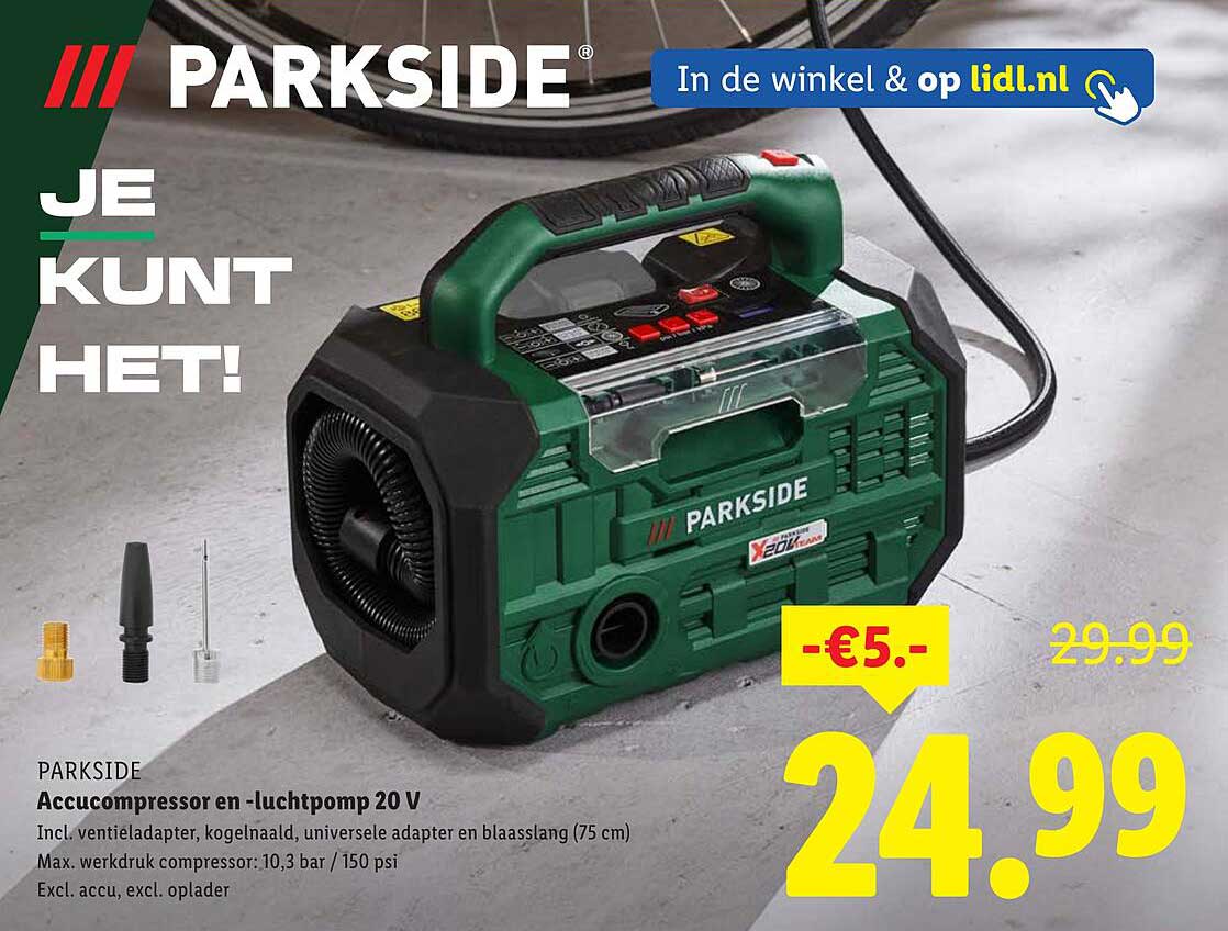Parkside Accukompresor en -luchtpomp 20 V