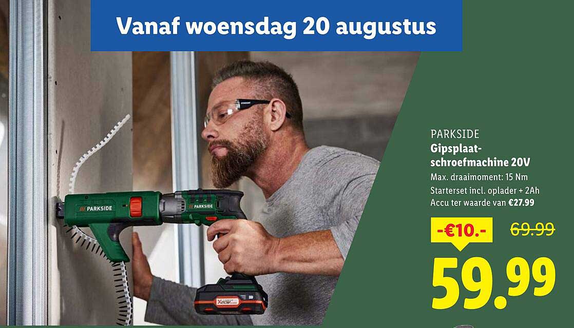 PARKSIDE Gipsplaat-schroefmachine 20V