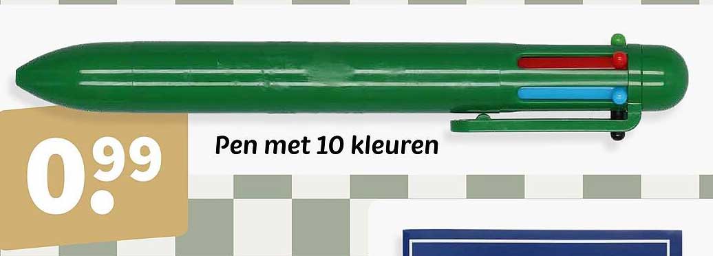 Pen met 10 kleuren