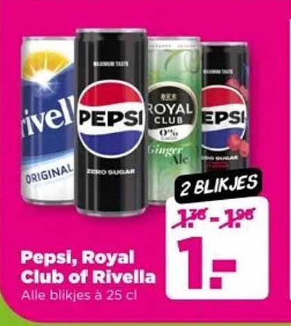 Pepsi, Royal Club of Rivella - 2 blijkjes voor €1