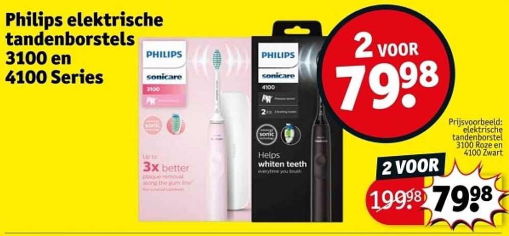 Philips elektrische tandenborstels 3100 en 4100 Series