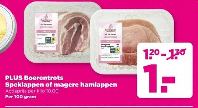 PLUS Boerenrots Speklappen of magere hamlappen
