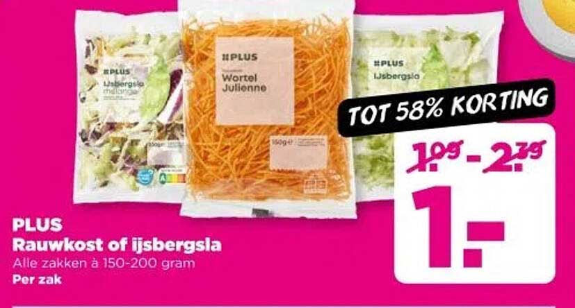 PLUS Rauwkost of ijsbergsla