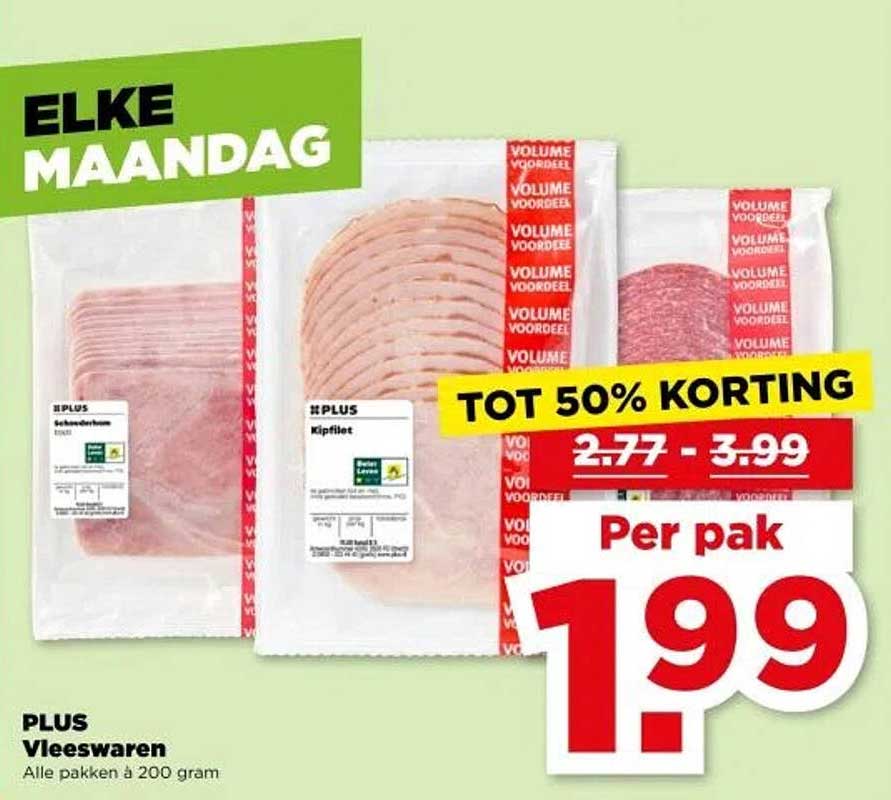 PLUS Vleeswaren - Tot 50% korting