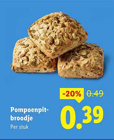 Pompoenpit-broodje