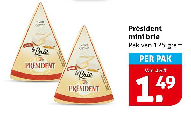 Président mini brie Pak van 125 gram