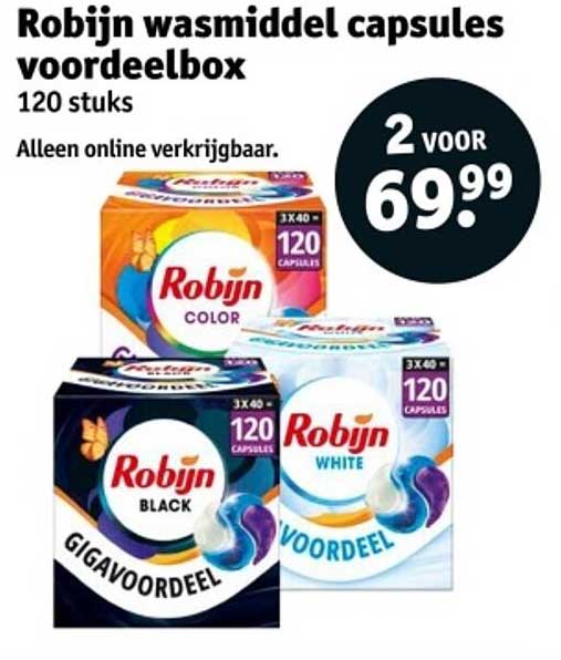 Robijn wasmiddel capsules voordeelbox 120 stuks