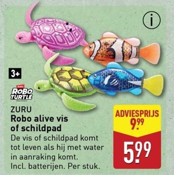 Robo alive vis of schildpad