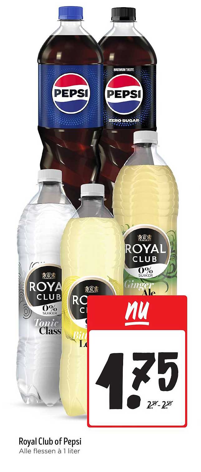 Royal Club of Pepsi - Alle flessen à 1 liter