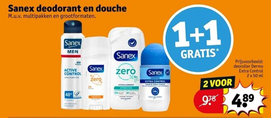 Sanex deodorant en douche