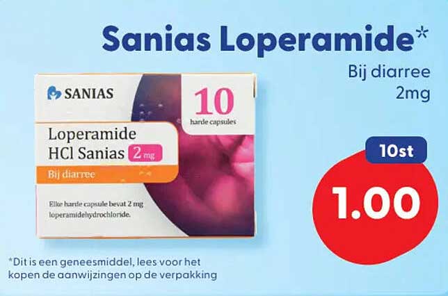 Sania Loperamide* Bij diarree 2mg