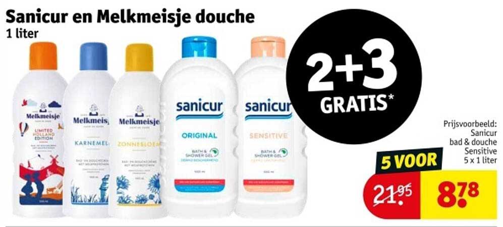 Sanicur en Melkmeisje douche 1 liter