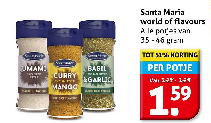 Santa Maria world of flavours Alle potjes van 35 - 46 gram