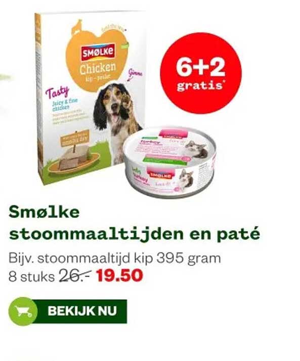 Smølke stoommaaltijden en paté
