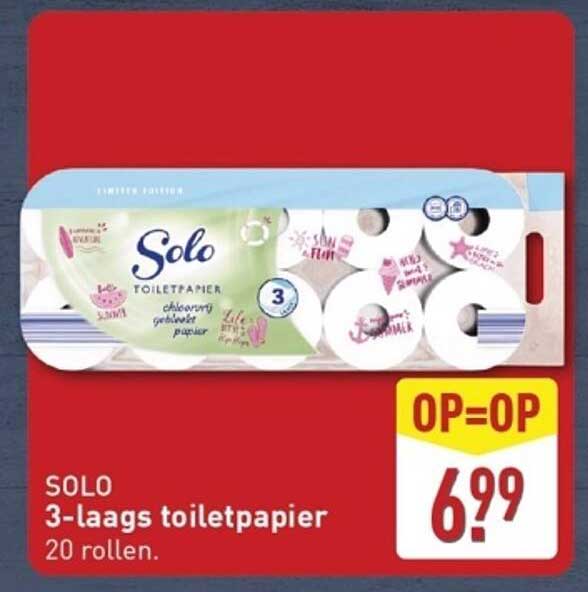 SOLO 3-laags toiletpapier