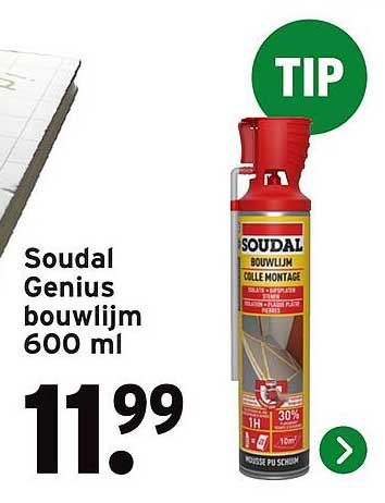 Soudal Genius bouwlijm 600 ml
