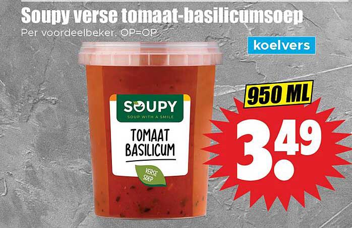 Soupy verse tomaat-basilicumsoep