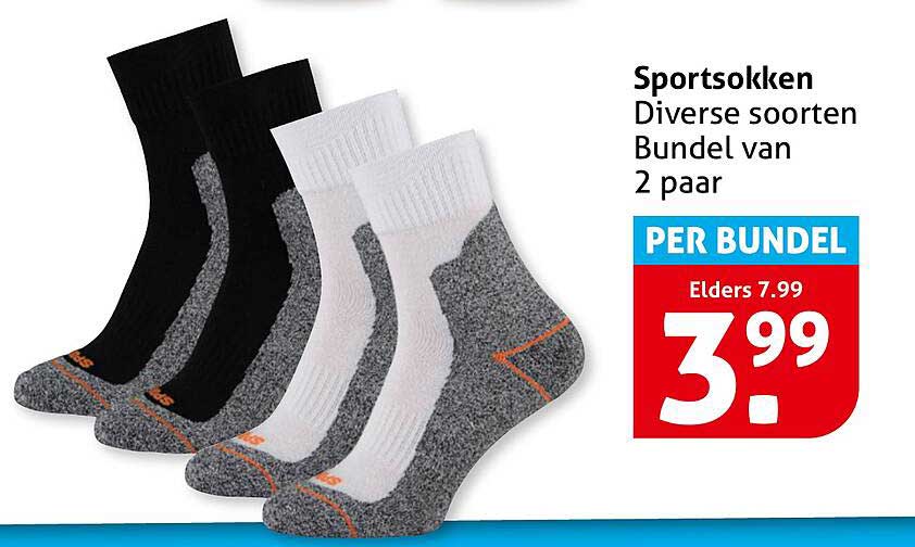 Sportsokken Diverse soorten Bundel van 2 paar