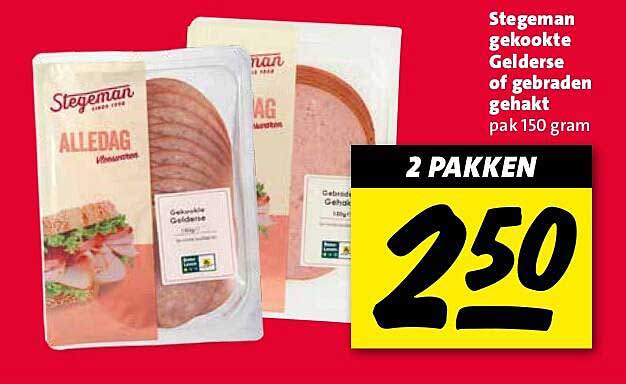 Stegeman gekookte Gelderse of gebraden gehakt pak 150 gram