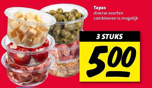 Tapas - diverse soorten combineren is mogelijk