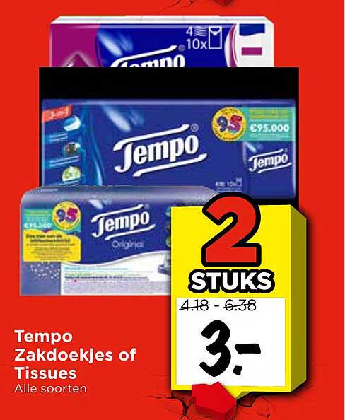 Tempo Zakdoekjes of Tissues