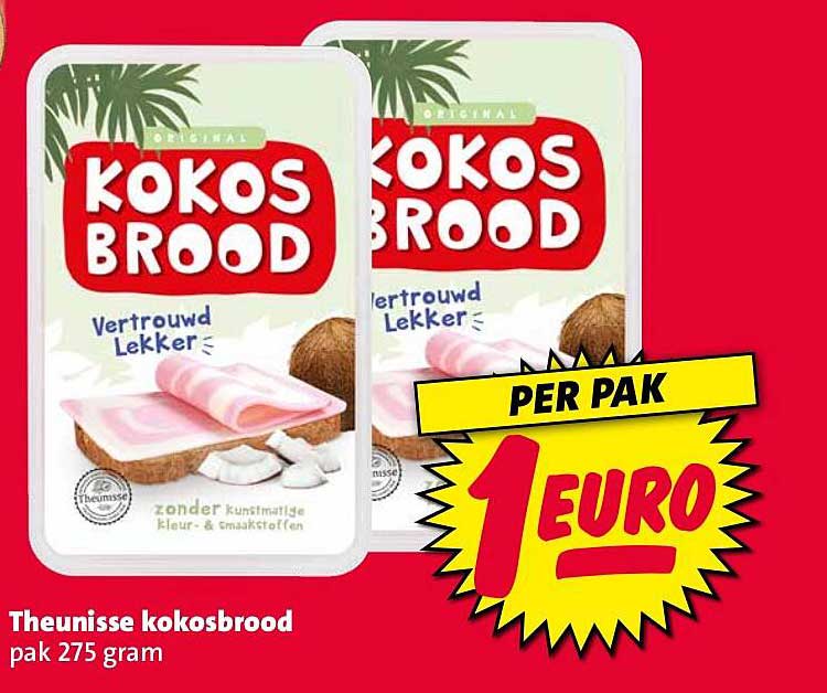 Theunisse kokosbrood pak 275 gram