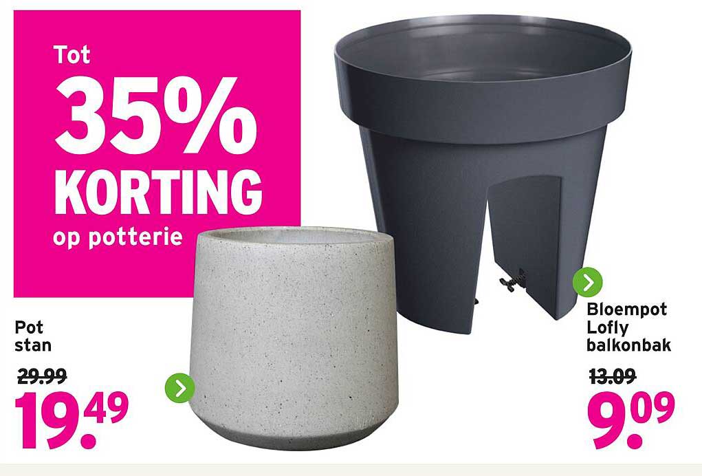 Tot 35% KORTING op potterie