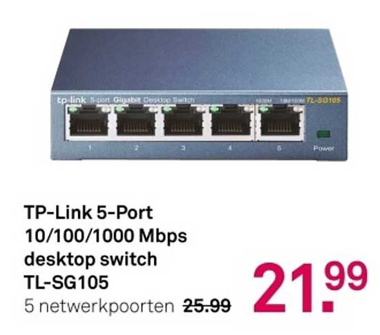 TP-Link 5-Port 10/100/1000 Mbps desktop switch TL-SG105