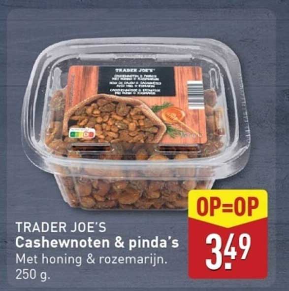 TRADER JOE’S Cashewnoten & pinda’s
