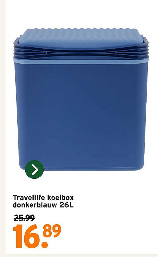 Travellife koelbox donkerblauw 26L