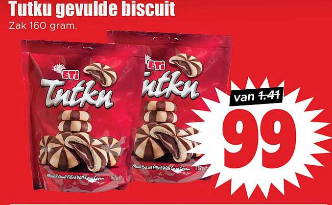 Tutku gevulde biscuit