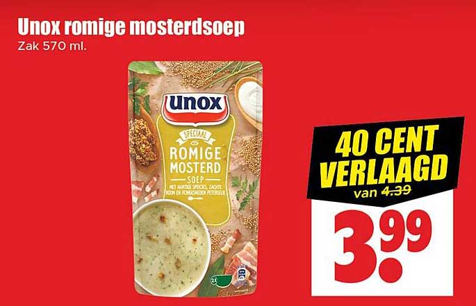 Unox romige mosterdsoep