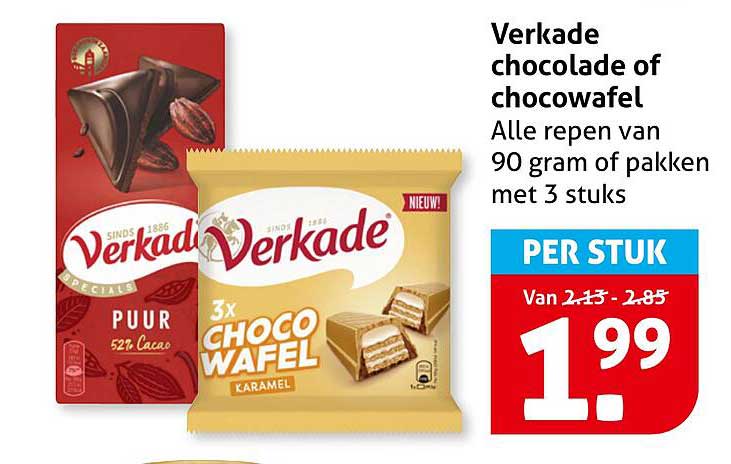 Verkade chocolade of chocowafel
