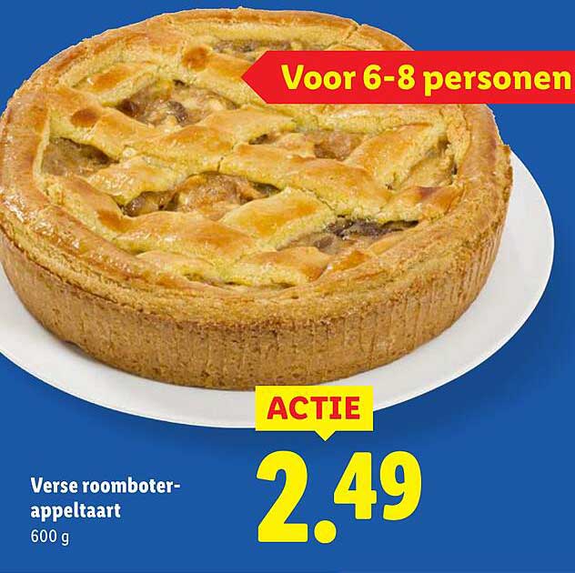 Verse roomboter-appeltaart