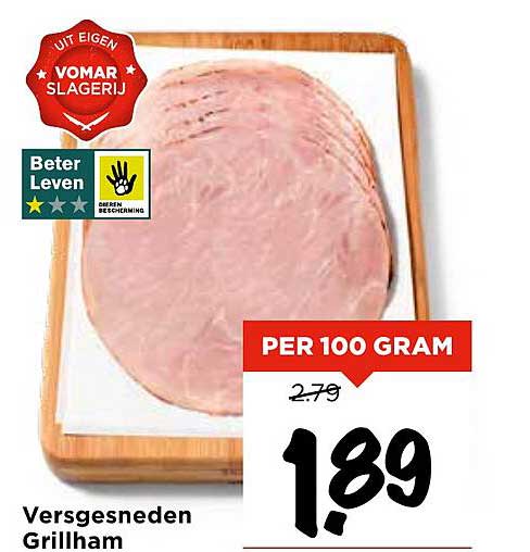 Versgesneden Grillham