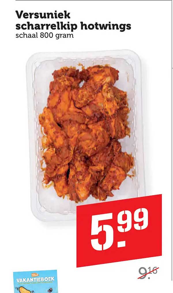 Versuniekscharrelkip hotwings schaal 800 gram