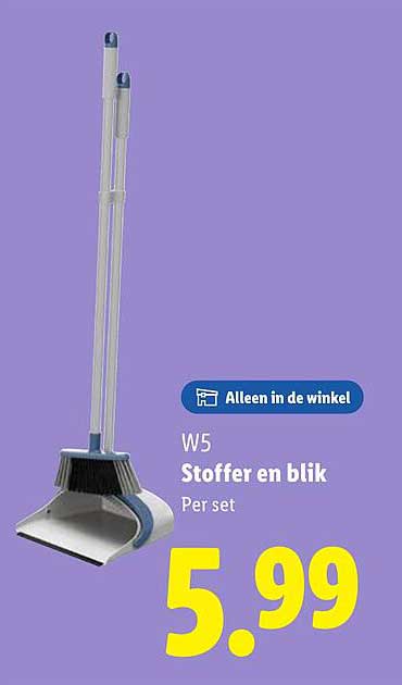 W5 Stoffer en blik Per set