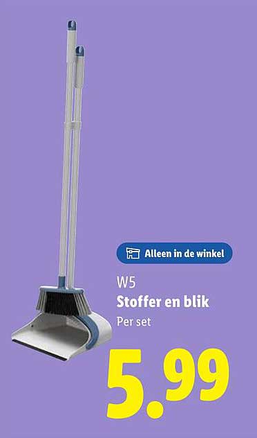 W5 Stoffer en blik per set