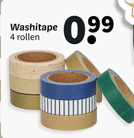 Washitape 4 rollen