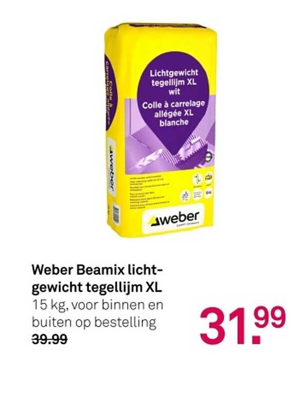 Weber Beamix lichtgewicht tegellijm XL