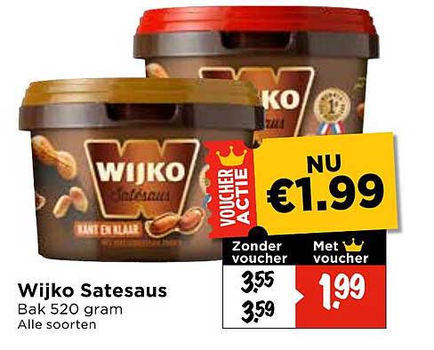 Wijko Satesaus Bak 520 gram Alle soorten