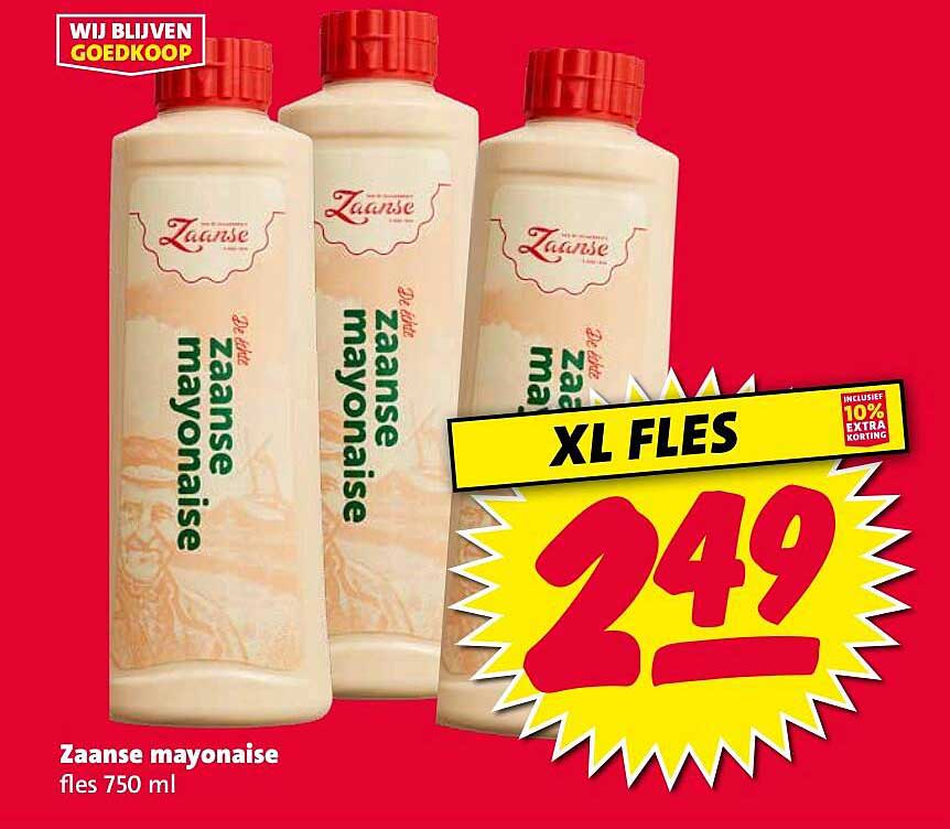 Zaanse mayonaise fles 750 ml